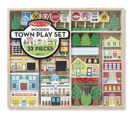 Juego Urbano De La Ciudad De Madera Melissa & Doug