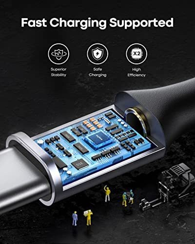 Cable Corto De Usb C A Usb C De Eyjiew, 2 Pies [paquete De 2
