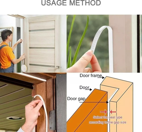 Cinta Aislante 4,5mtsx20mm Espuma Para Puertas Y Ventanas