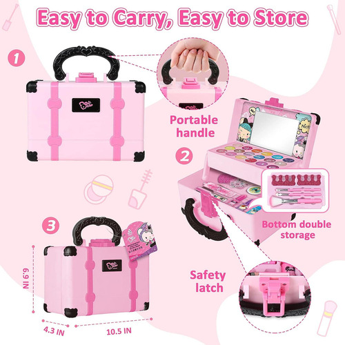 Set De Maquillaje Lavable Para Niños Pequeños De 32 Piezas C