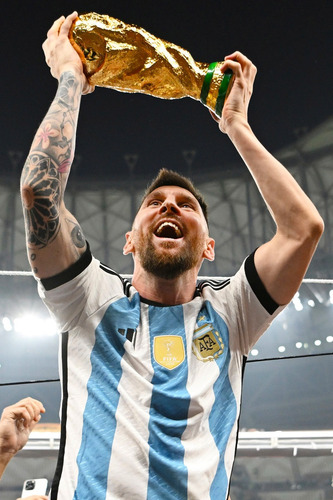 Posters Lionel Messi Argentina Campeón Qatar 2022 120x80 Cm