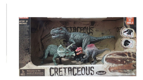 Set De 3 Dinosaurios En Caja (368884)