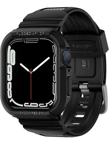 Case Y Correa Spigen Compatible Con Apple Watch 40mm Negro