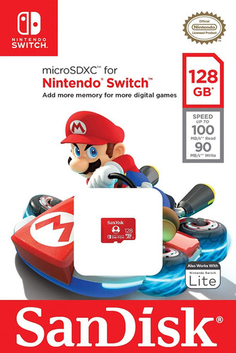 Imagen 1 de 3 de Memoria Microsd Original De Nintendo Switch  De 128 Gb 