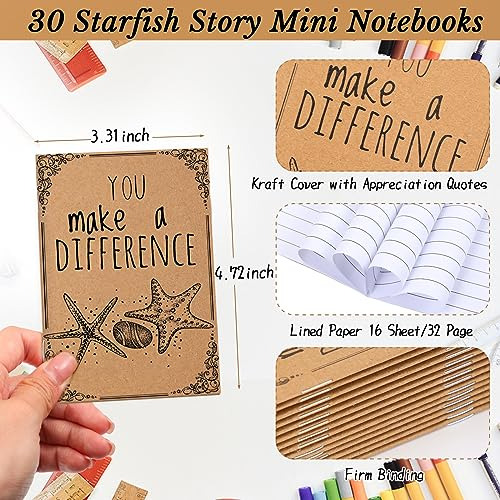 30 Set Starfish Story Gifts Set You Make Difference Ins...