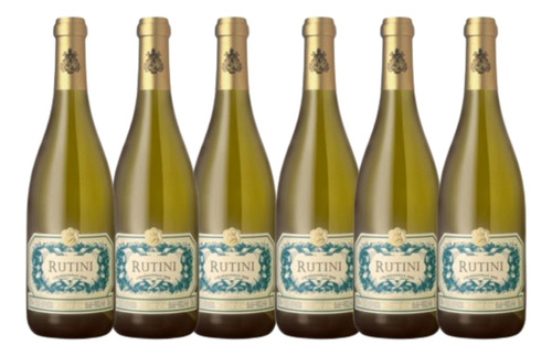 Caja X6 Vino Rutini Chardonnay Blanco 750 Cc