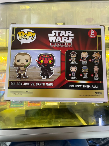Funko Pop Star Wars Qui Gon Jinn Vs Darth Maul Figura Dobble