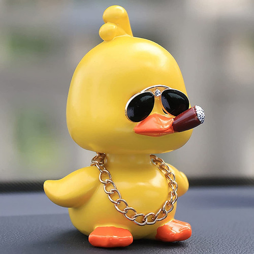 Qipai 2 Pato Amarillo Adornos Coches Decoraciones Para