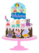 Comprar Cake Topper - Adorno Para Tortas - Peppa Pig- Personalizado