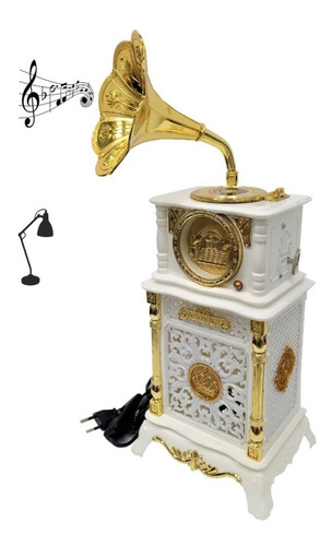 Imagem 1 de 2 de Abajur Com 8 Notas Musicais Retrô