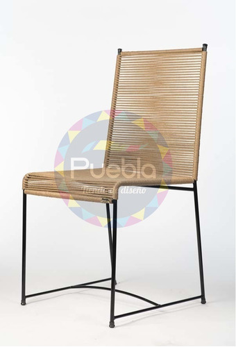 Silla Hierro Y Soga Premium Tijuca Yute Bares Comedor Puebla