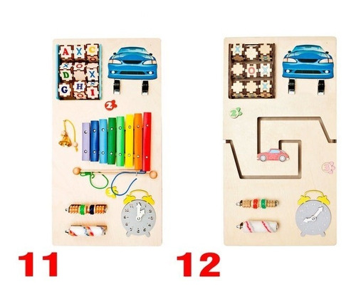 Tablero Didáctico Panel Montessori Personalizado 12 Paneles