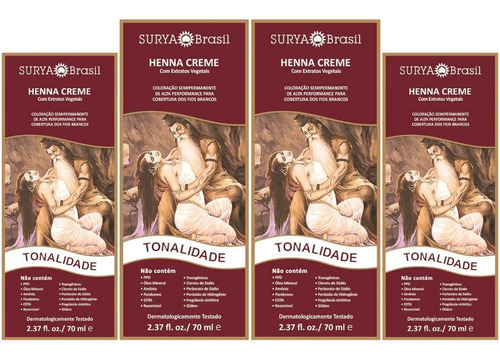 Kit 4 Henna Creme Surya Brasil