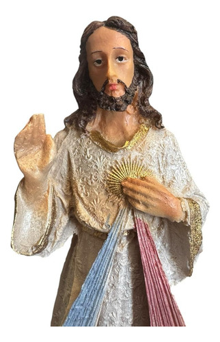 Escultura Misericordia 30 Cm Resina Ojo Pintado Blanco