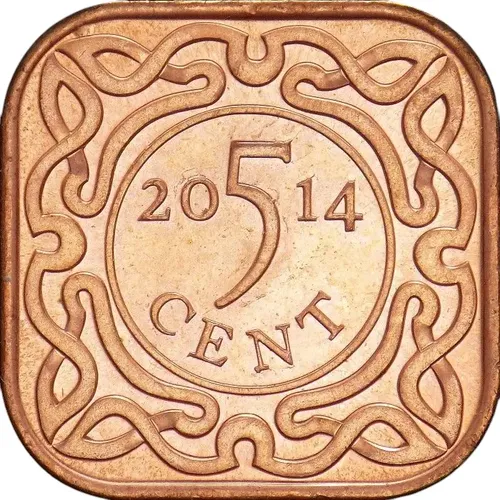 Moeda 5 Cents De 2014 Origem Suriname. Km#12b Fc* | MercadoLivre