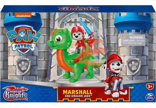 Paw Patrol, Rescue Knights Marshall Y Dragon Jade Action Fig