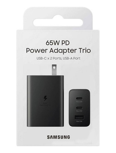 Cargador Triple Puerto 65w 25w 15w Original @ S22 Ultra Tab