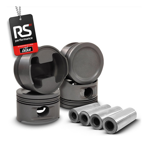 Kit Pistão Forjado Côncavo Ap 1.9 8v 1000cv + 4 Pinos 20mm