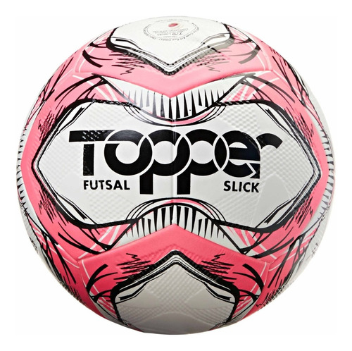 Bola De Futsal Slick 2020 Topper Cor Rosa Neon/Preto