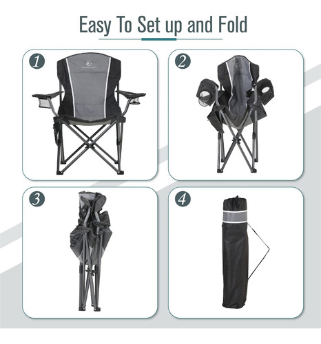 Silla Plegable De Gran Tamaño Para Acampar Al Aire Libre, Si