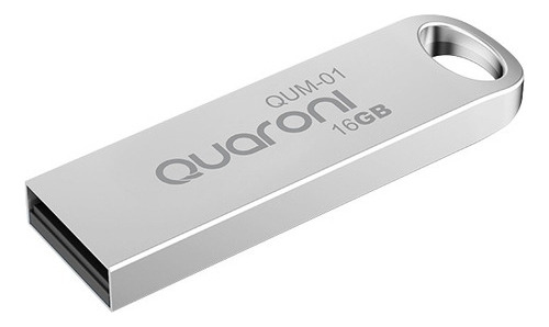 Quaroni QUM-01 memoria usb capacidad de 16gb compatible con android windows mac tamaño de bolsillo en color metálico liso