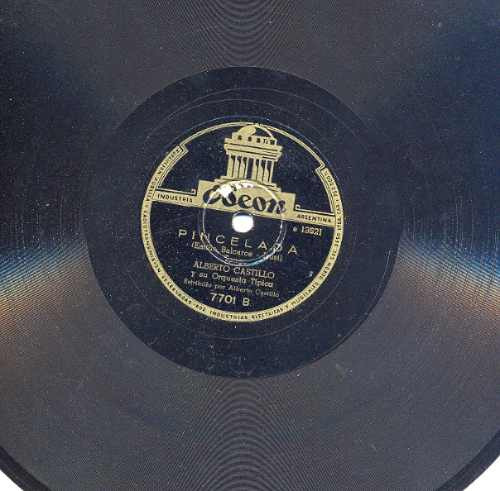 Alberto Castillo Disco De Pasta 78rpm Odeon 7701