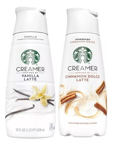 2 Pack Crema Para Café Starbucks 2 Sabores 828ml