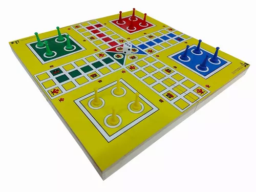 Jogo de ludo oficial tabuleiro estojo de madeira - luxo no Shoptime