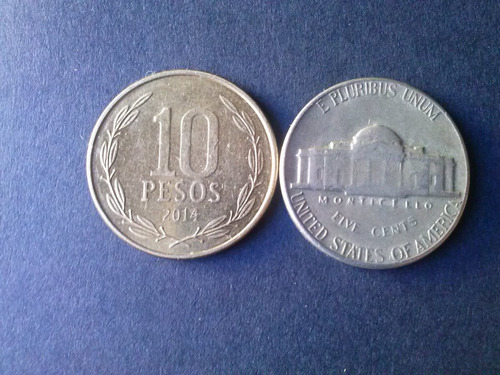 Moneda Estados Unidos Five Cents Níquel 1966