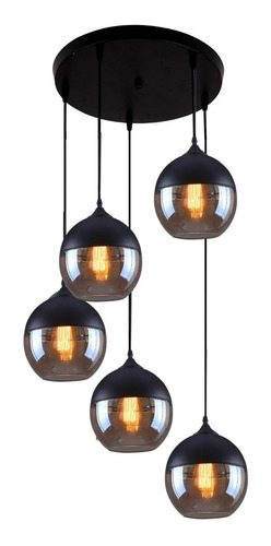 Lámpara Lúcency Con Cristal Ámbar, Mod. Trv-05