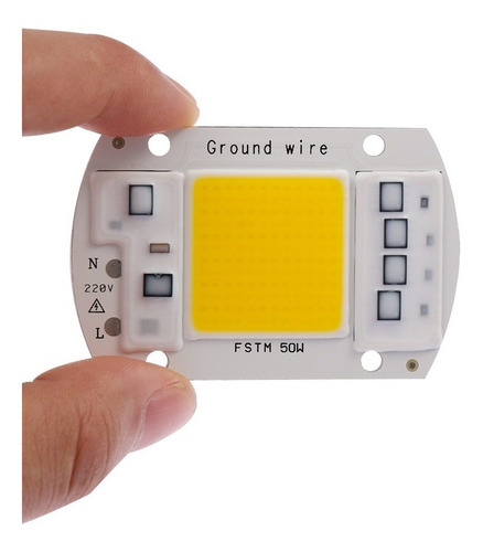 Imagen 3 de 3 de 4 X Chip Led Cob 50w 220v Directo Driver Inc. Blanco Cálido