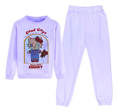 Conjunto De Sudadera Y Pans De Niña Hello Kitty Logo Kitty 4