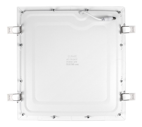 Imagen 6 de 9 de Plafon Led 24w Techo Embutir Lampara Cuadrado