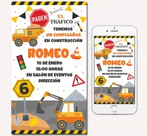 Comprar Tarjetas Invitaciones Digitales Personalizadas Construcción