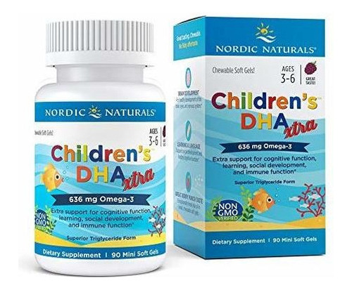 Omega 3 Children's Dha Xtra, Nordic Naturals,  90 Geles