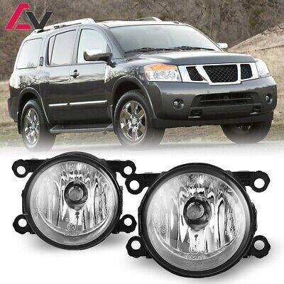 For Nissan Armada 2008-2015 Clear Lens Pair Bumper Fog L Yyr