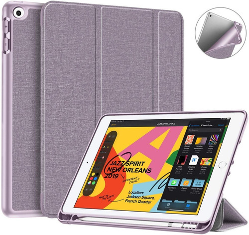 Case Fintie Holder Para iPad 10.2 8gen 2020 A2270 A2429 Lila