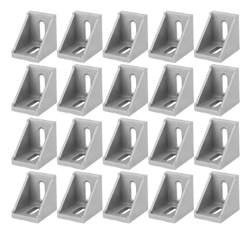 Soporte De Esquina De 2 Orificios, 20 Orificios De Aluminio