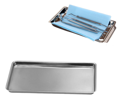 Bandeja Cirúrgica E Odontológica  Inox 22x12x1,5 Retangular