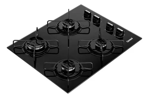 Fogão Cooktop Com Alimentação Gás - Consul Cd060be Cor Preto - 4 ...