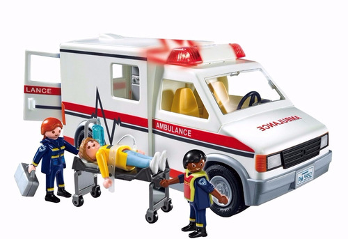 Playmobil 5681 - Ambulância E Paramédicos Com Luz E Som