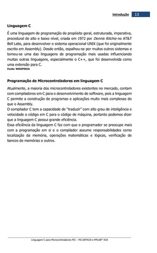 Livro Linguagem C Para Microcontroladores Pic Pic18f4520 Compilador Mplab® Xc8