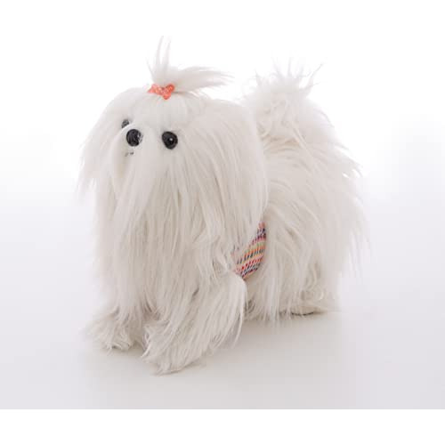 Cu-mate 11 Inch- Shih Tzu Puppy Toys Dog -white Longhaired P