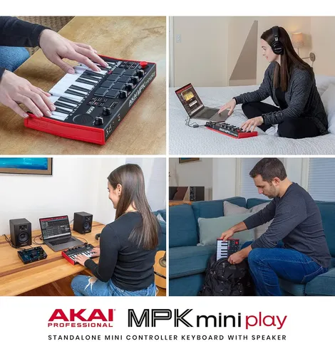 Teclado Controlador Midi Akai Mpk Mini Play Mk3 25 Teclas