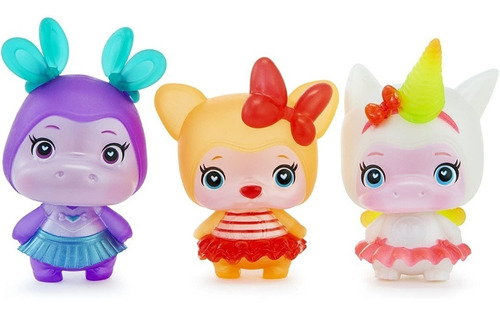 Figuras Little Tikes Squeezoos 3 Hipopótamo Gato Unicornio