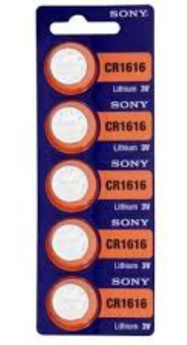 Imagen 1 de 7 de Pilas Sony Cr 1616 Litio3v Blister 5u Distribuidor Oficial