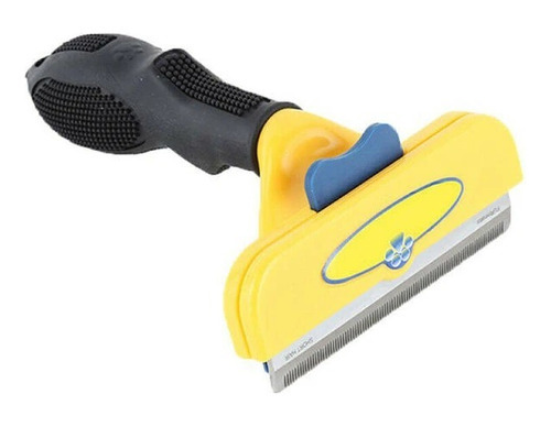 Imagen 1 de 2 de Cepillo Peine Perro Pelo Tamaño L Deslanador Premium Color Amarillo