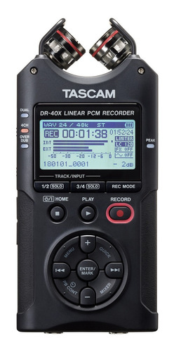 Grabador de voz digital Tascam DR-40X color negro