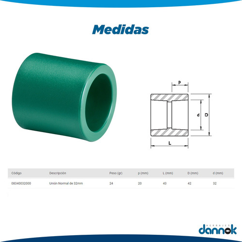Union Normal Agua Acqua System 32mm Termofusion X10u.