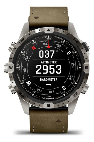 Smartwatch Marq Adventurer Gen 2 Reloj Amoled Climbpro Satiq Color de la caja Plateado Color de la malla Marrón Color del bisel Plateado